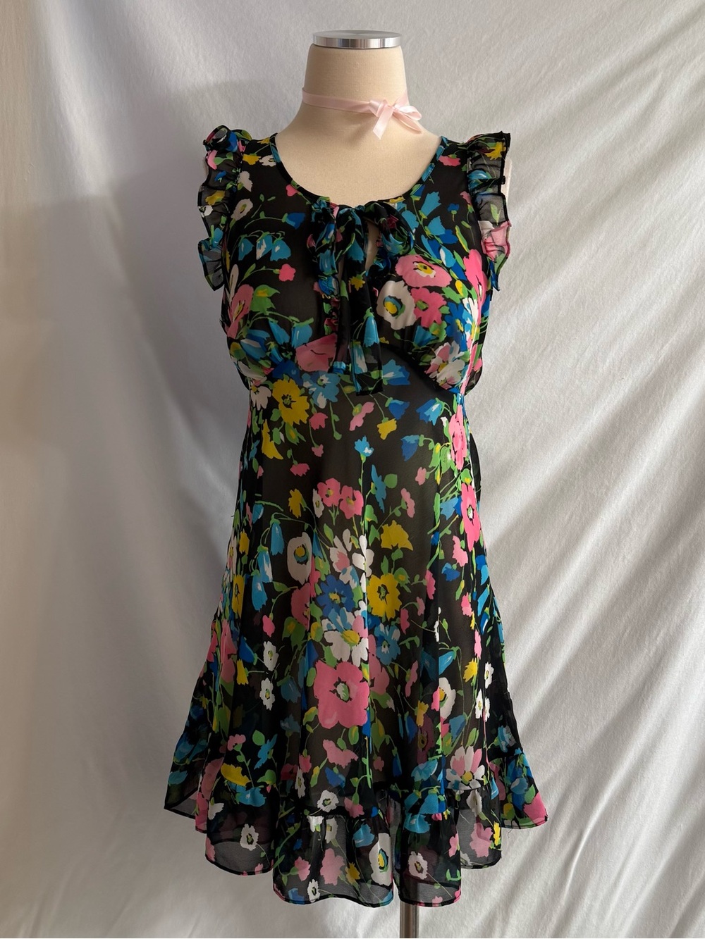 Betsey Johnson Floral Babydoll Slip Dress